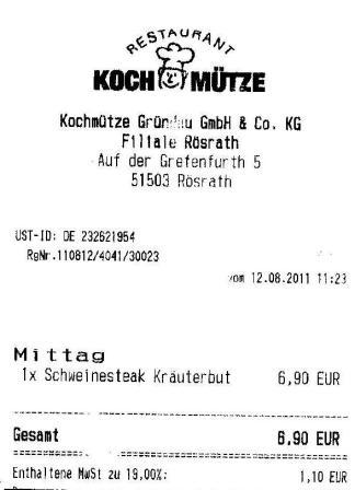 gftu Hffner Kochmtze Restaurant